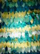 Multi Color Leaf Taffeta Fabric