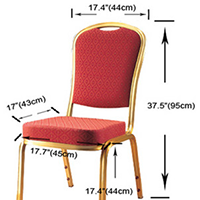 King Top Banquet Chair Size